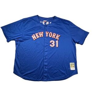 Mitchell Ness Piazza Jersey Mens 6xlb Big MLB Baseball New York Mets 1999 #31